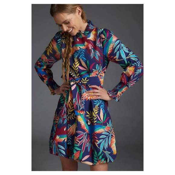 FARM Rio Dresses & Skirts - NWOT Anthropologie Farm Rio Aves Bubble Skirt Mini Dress Size Small